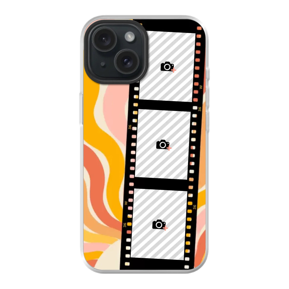 Apple iPhone 15 hybrid case with magsafe back printed transparant