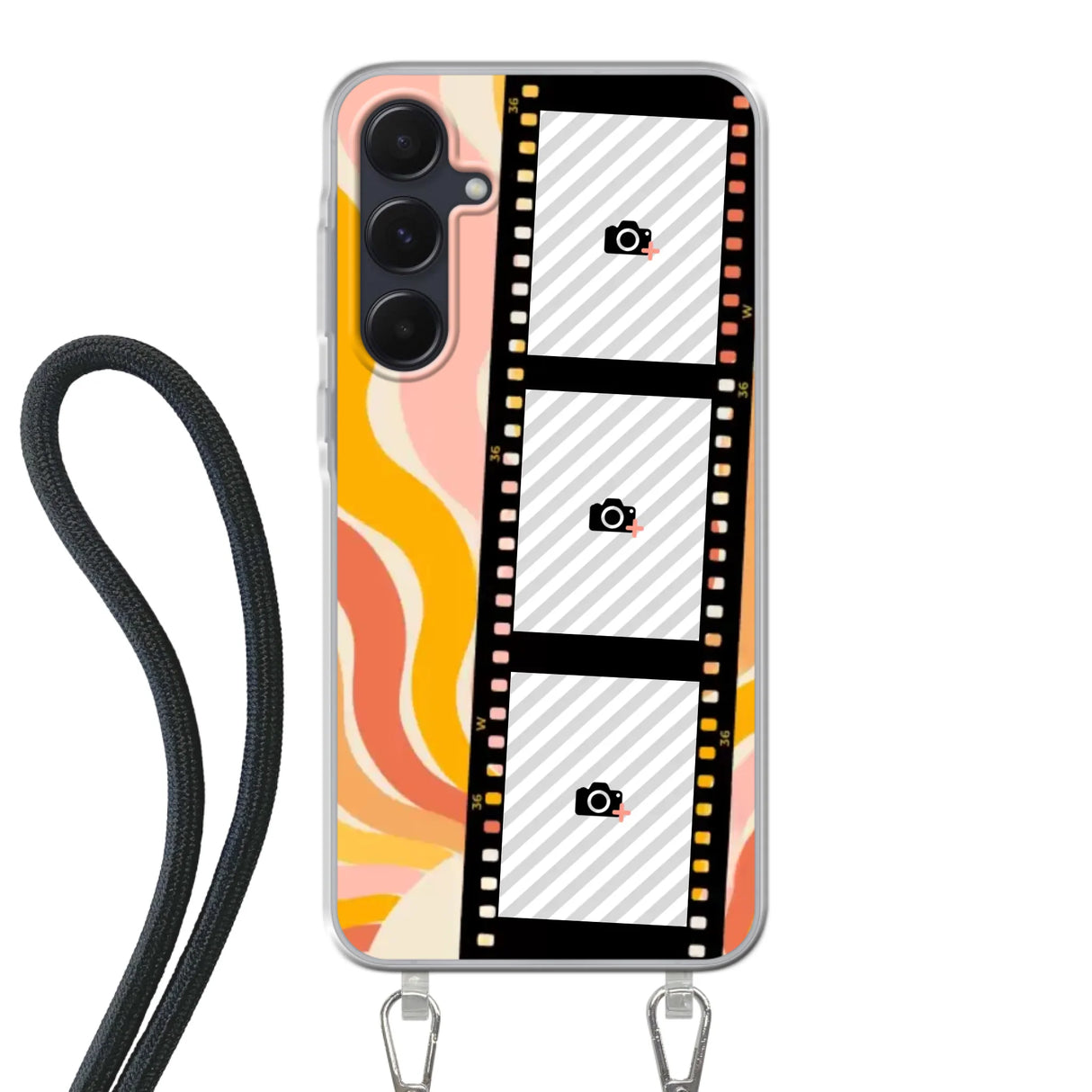 Samsung Galaxy A55 Crossbody case (back printed, transparent)