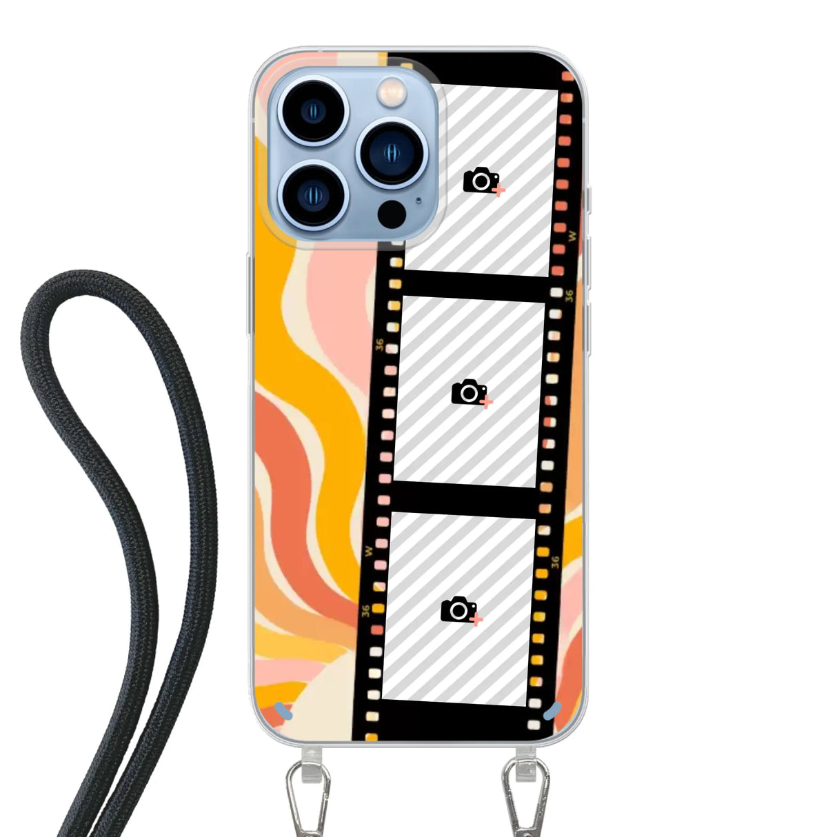 Apple iPhone 13 Pro Crossbody case (back printed, transparent)