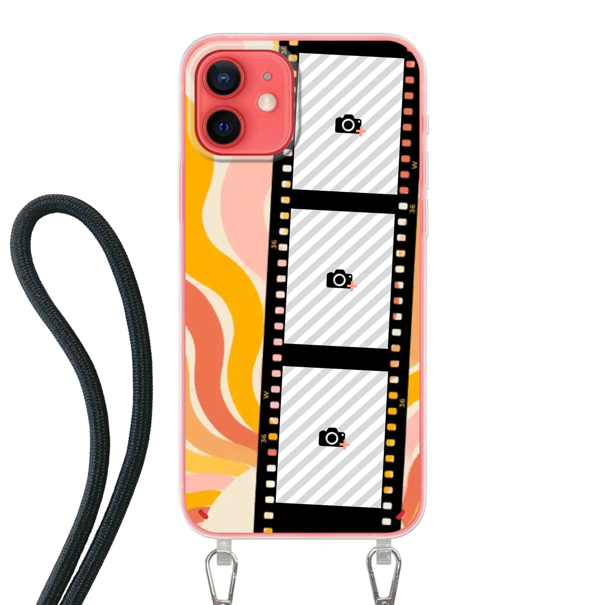 Apple iPhone 12 Pro Crossbody case (back printed, transparent)