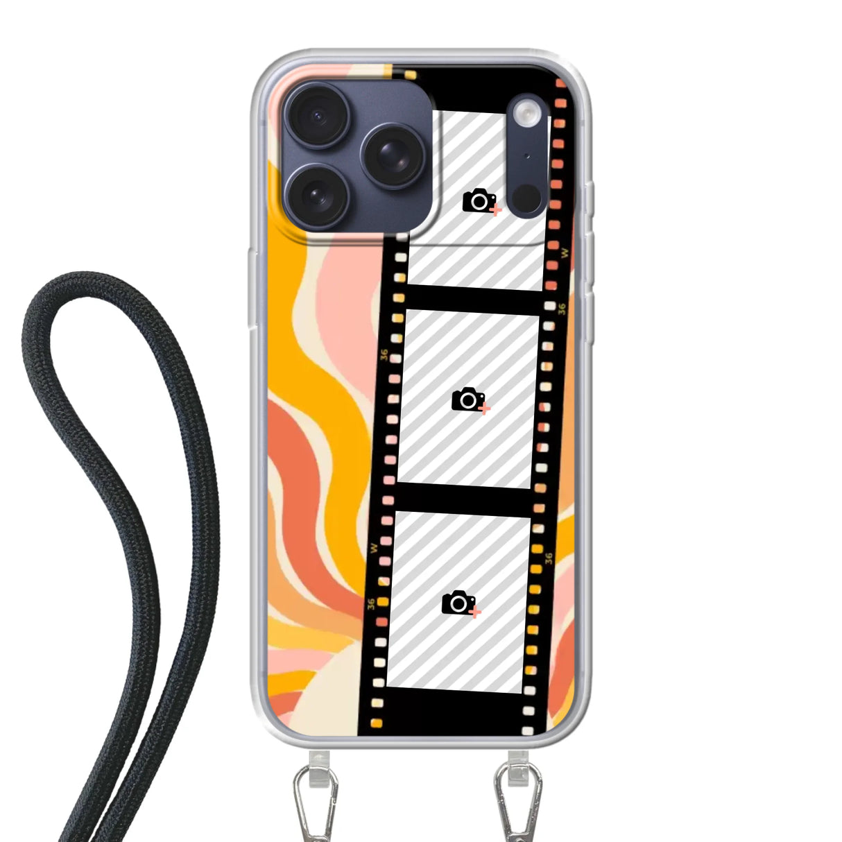 Apple iPhone 17 Pro Max Crossbody case (back printed, transparent)