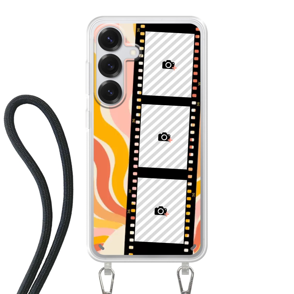 Samsung Galaxy S25 Crossbody case (back printed, transparent)