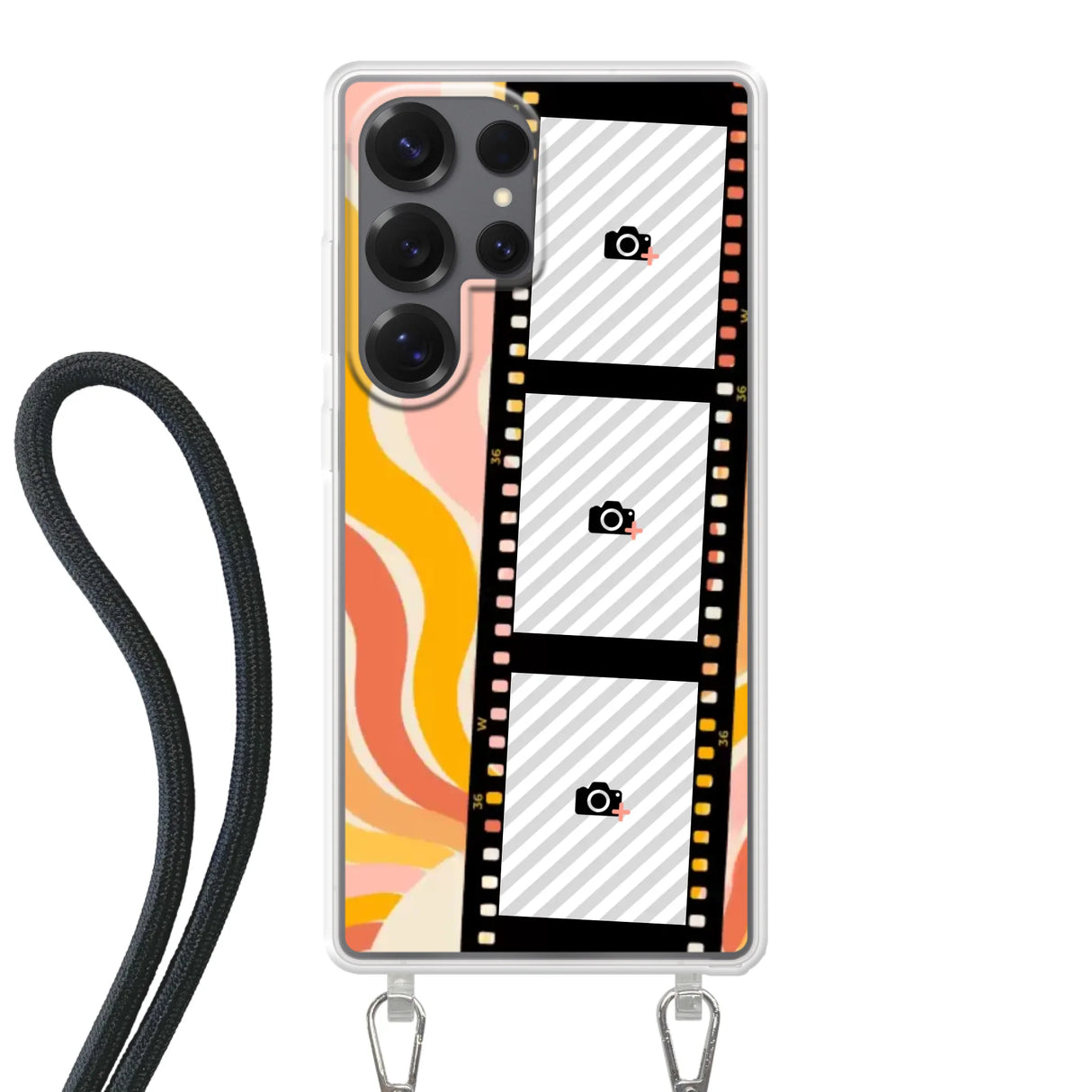 Samsung Galaxy S25 Ultra Crossbody case (back printed, transparent)