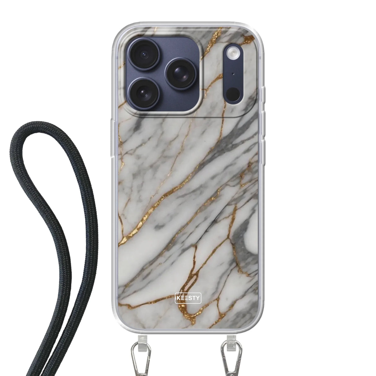 Apple iPhone 17 Pro Crossbody case (back printed, transparent)