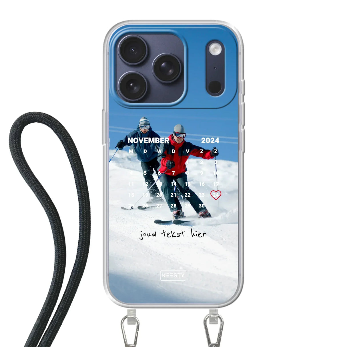 Apple iPhone 17 Pro Crossbody case (back printed, transparent)