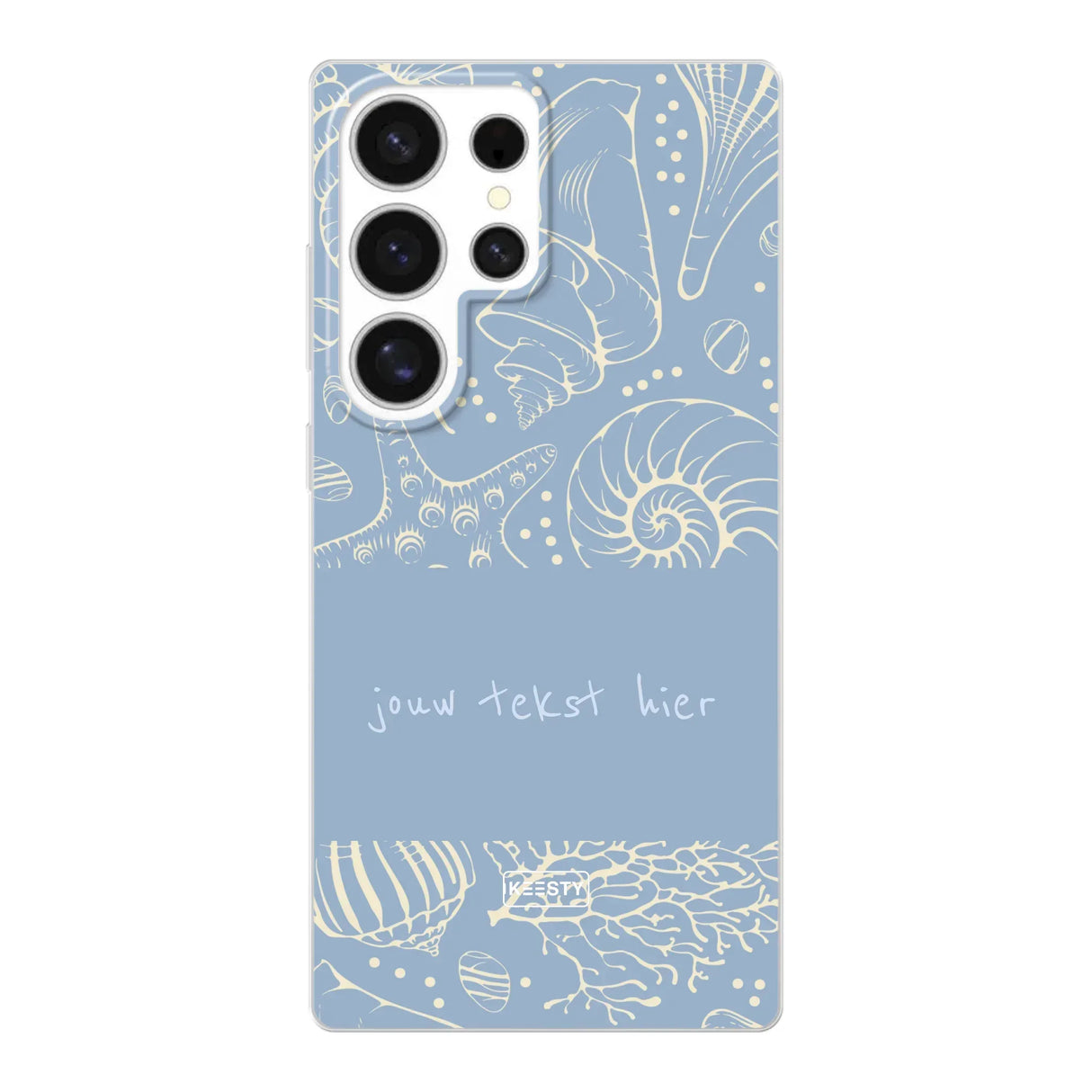 Naam °1 - Coastal Seashells Mix - Telefoonhoesje Personaliseren