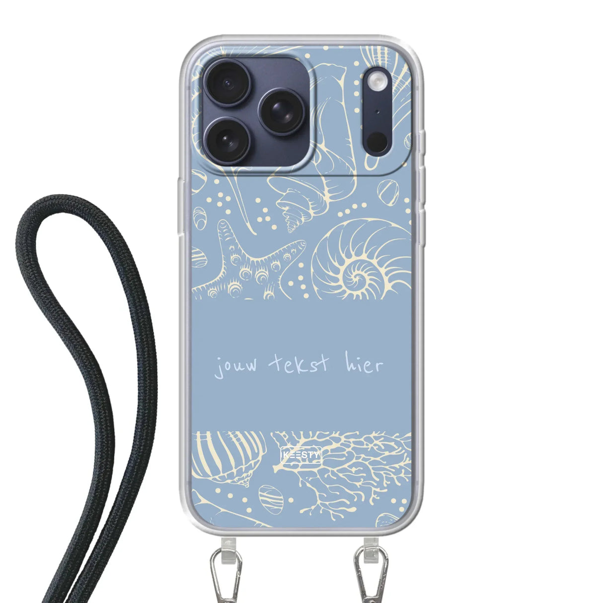 Apple iPhone 17 Pro Max Crossbody case (back printed, transparent)