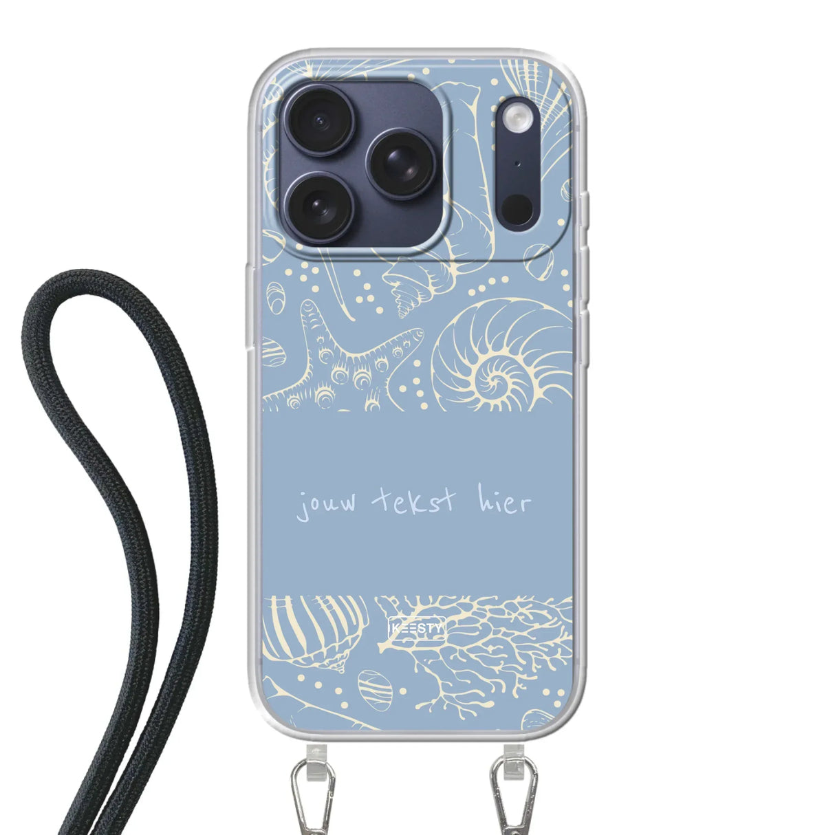 Apple iPhone 17 Pro Crossbody case (back printed, transparent)