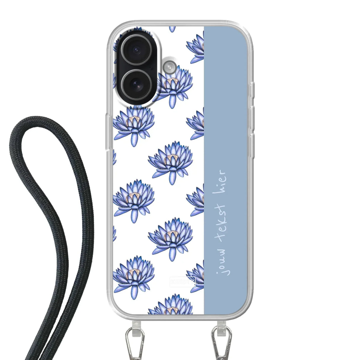 Apple iPhone 17 Crossbody case (back printed, transparent)