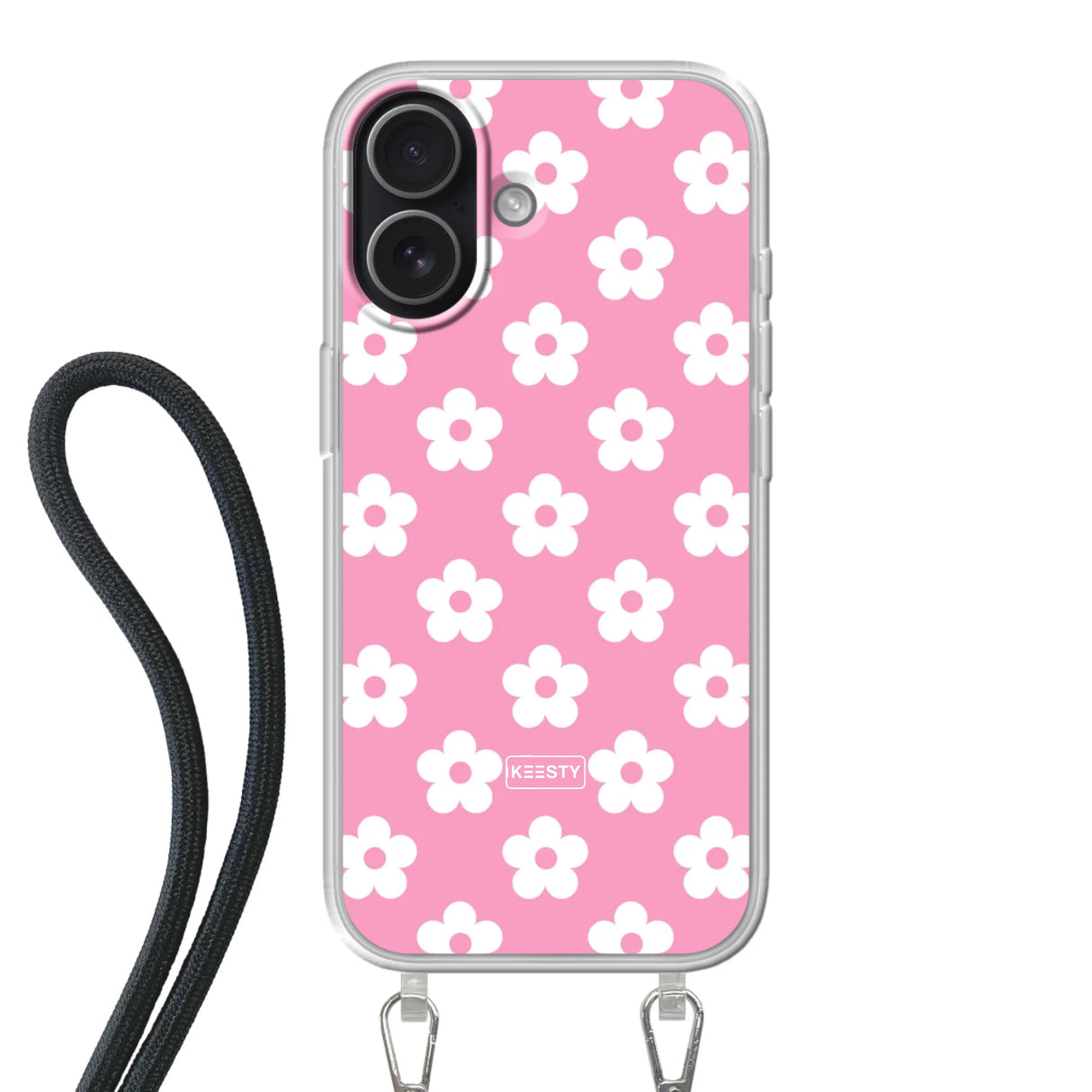 Apple iPhone 17 Crossbody case (back printed, transparent)