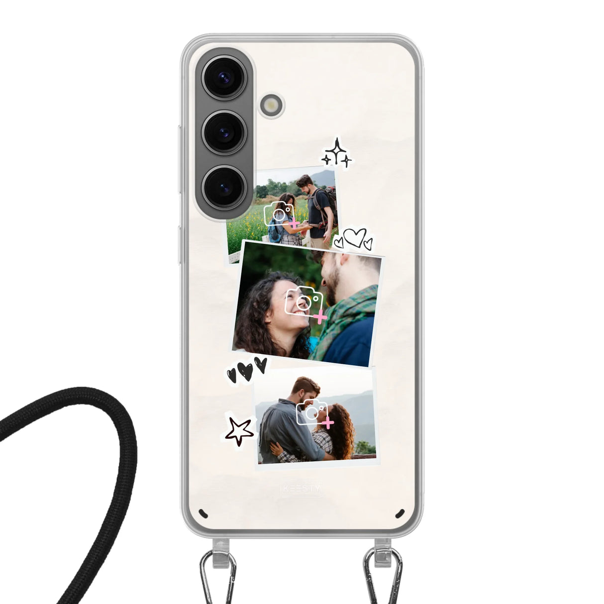 Samsung Galaxy S24 Plus Crossbody case (back printed, transparent)