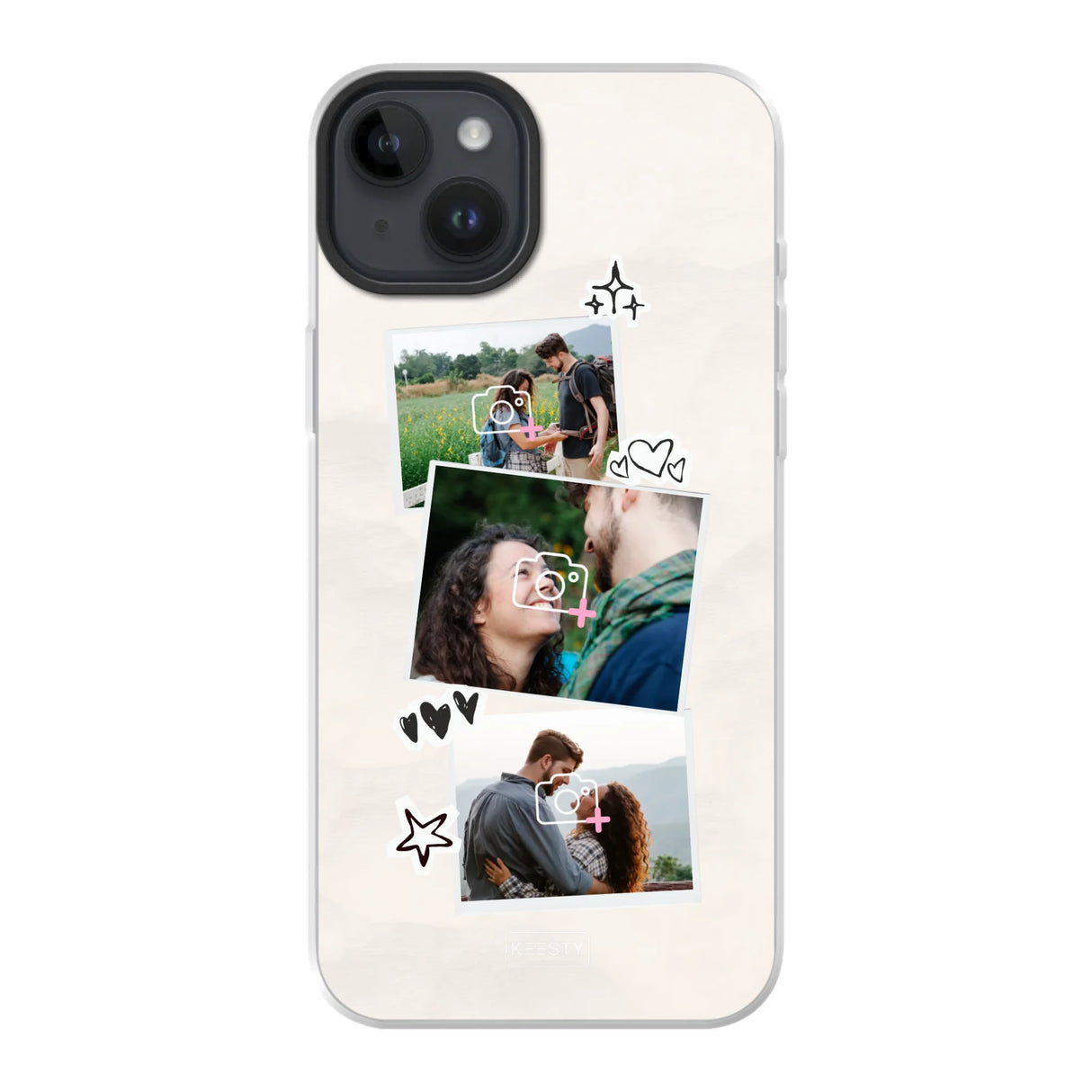 Apple iPhone 14 Plus case with magsafe back printed transparant
