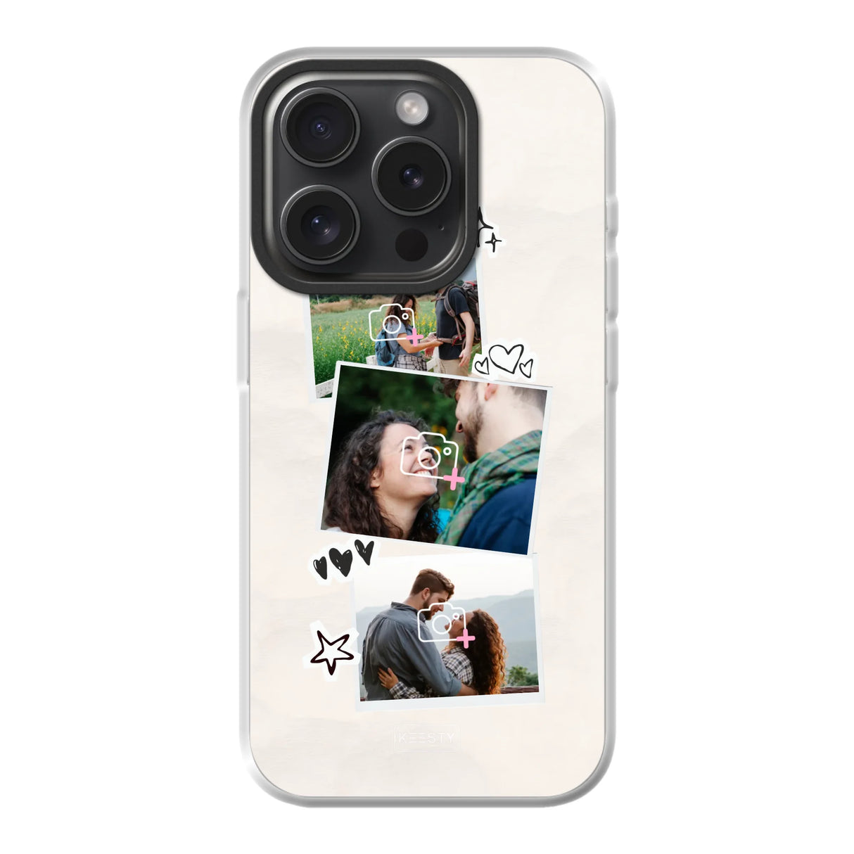 Apple iPhone 15 Pro hybrid case with magsafe back printed transparant