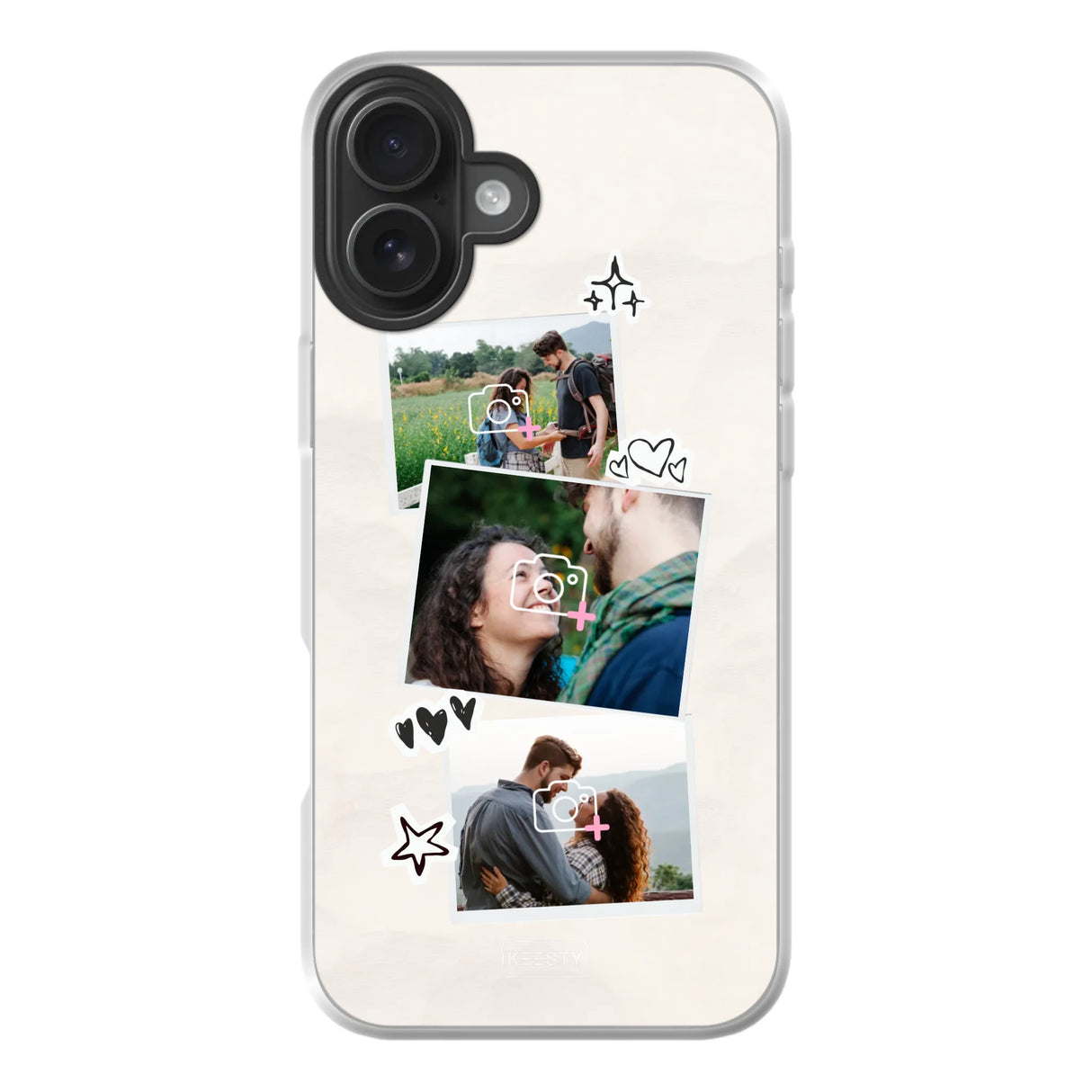 Apple iPhone 16 Plus hybrid case with magsafe back printed transparant