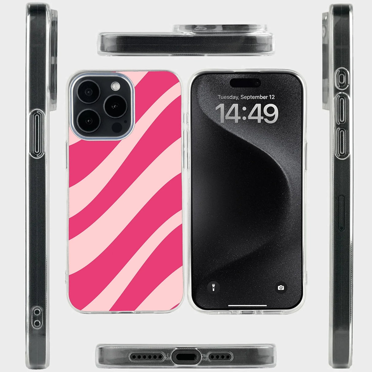 hoesje maken met roze swirl soft case
