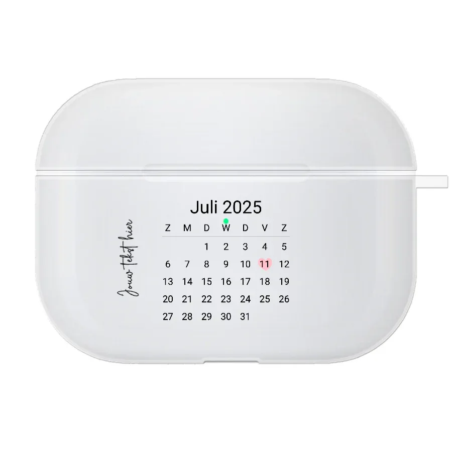 Airpods ontwerpen Naam en datum zwart