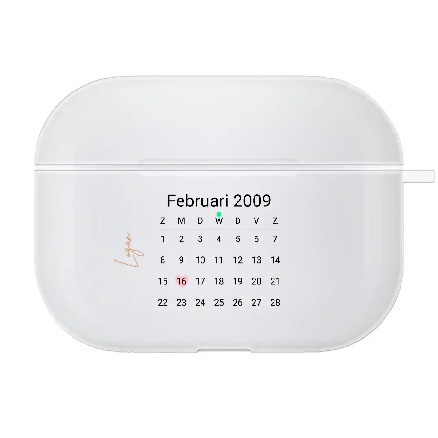 Airpods ontwerpen Naam en datum Logan