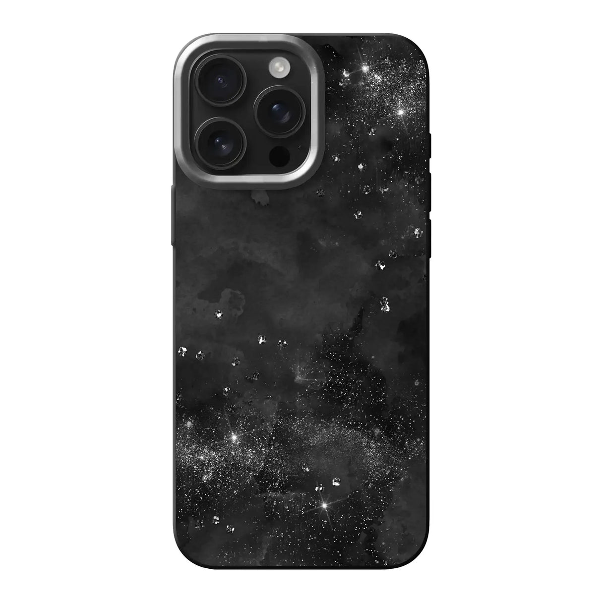 Telefoonhoesje ontwerpen glitter en marble black