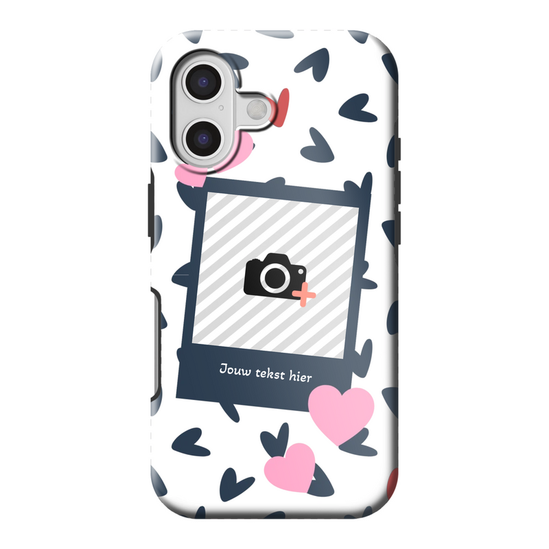 telefoonhoesje met foto en hartjes