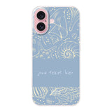 Naam °1 - Coastal Seashells Mix - Telefoonhoesje Personaliseren