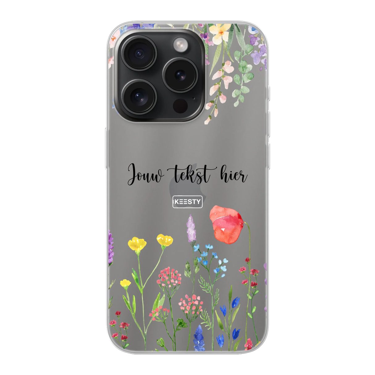Telefoonhoesje Maken Soft Bloemen 2 iPhone 15 Pro