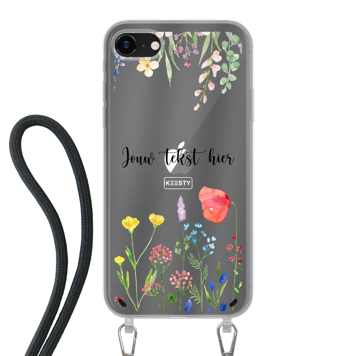 Telefoonhoesje Maken Koord Bloemen 2 Apple iPhone X & XS