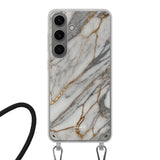  Telefoonhoesje ontwerpen met koord Marble Black Apple iPhone 13 Pro