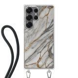  Telefoonhoesje ontwerpen met koord Marble Black Apple iPhone 11 Pro