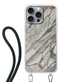  Telefoonhoesje ontwerpen met koord Marble Black Samsung Galaxy A16 (5G)