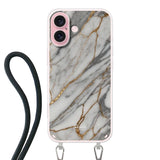  Telefoonhoesje ontwerpen met koord Marble Black Samsung Galaxy A53 (5G)