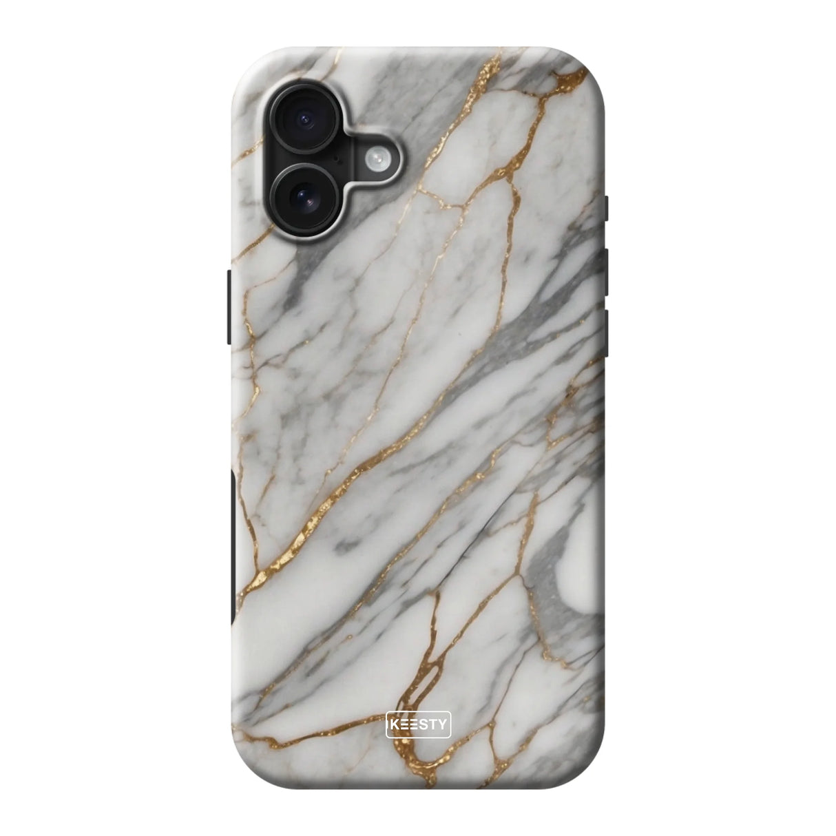  Telefoonhoesje ontwerpen met MagSafe Tough Marble Black Apple iPhone 14