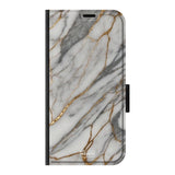  Telefoonhoesje ontwerpen met PortemonneeMarble Black Samsung Galaxy S23