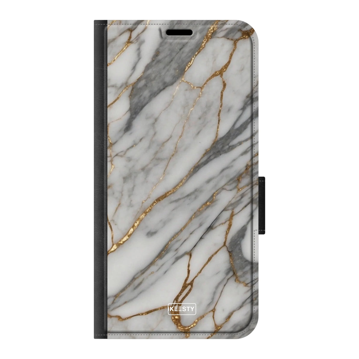  Telefoonhoesje ontwerpen met PortemonneeMarble Black Samsung Galaxy S25 Ultra