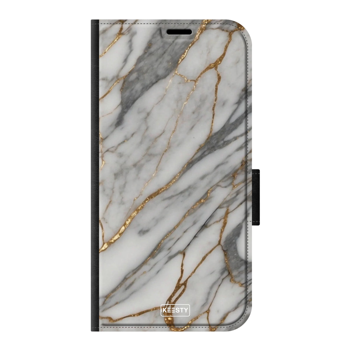  Telefoonhoesje ontwerpen met PortemonneeMarble Black Samsung Galaxy S24 FE