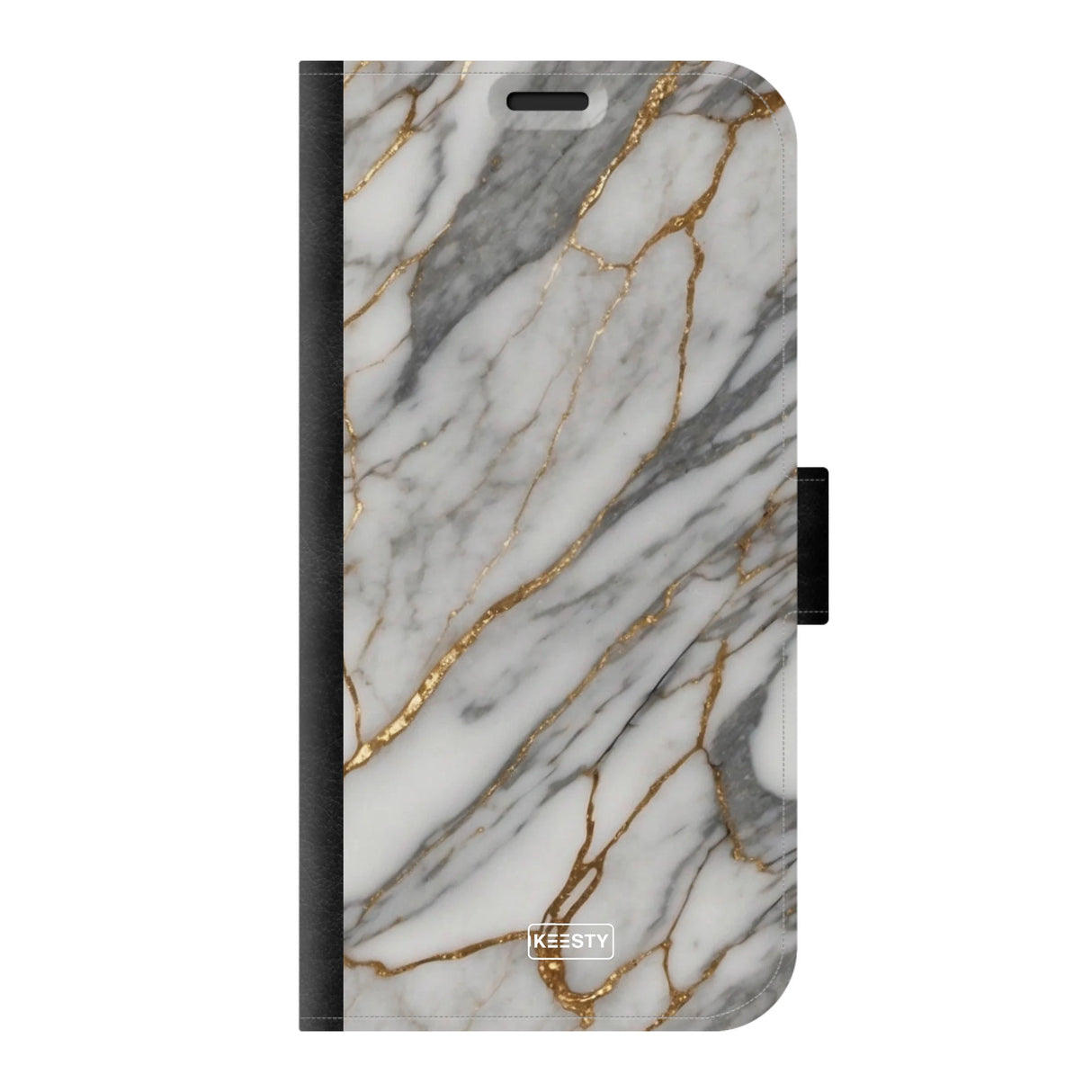  Telefoonhoesje ontwerpen met PortemonneeMarble Black Apple iPhone 14 Pro Max