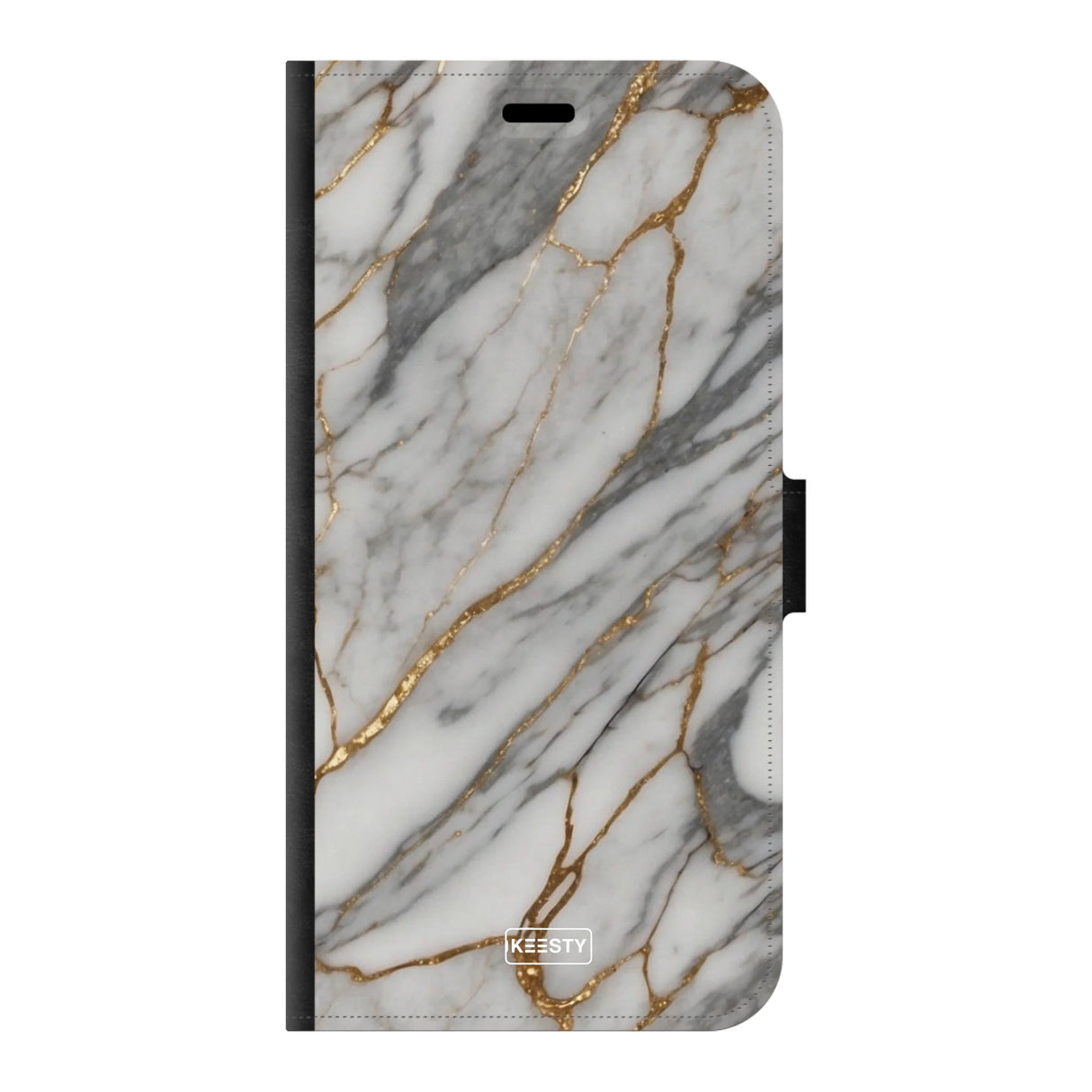  Telefoonhoesje ontwerpen met PortemonneeMarble Black Samsung Galaxy A36