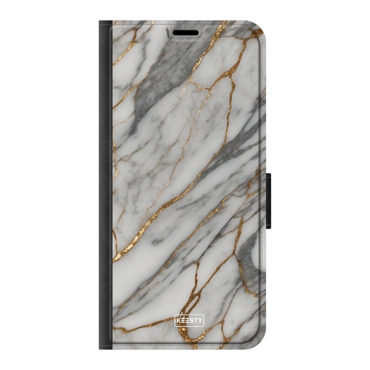  Telefoonhoesje ontwerpen met PortemonneeMarble Black 