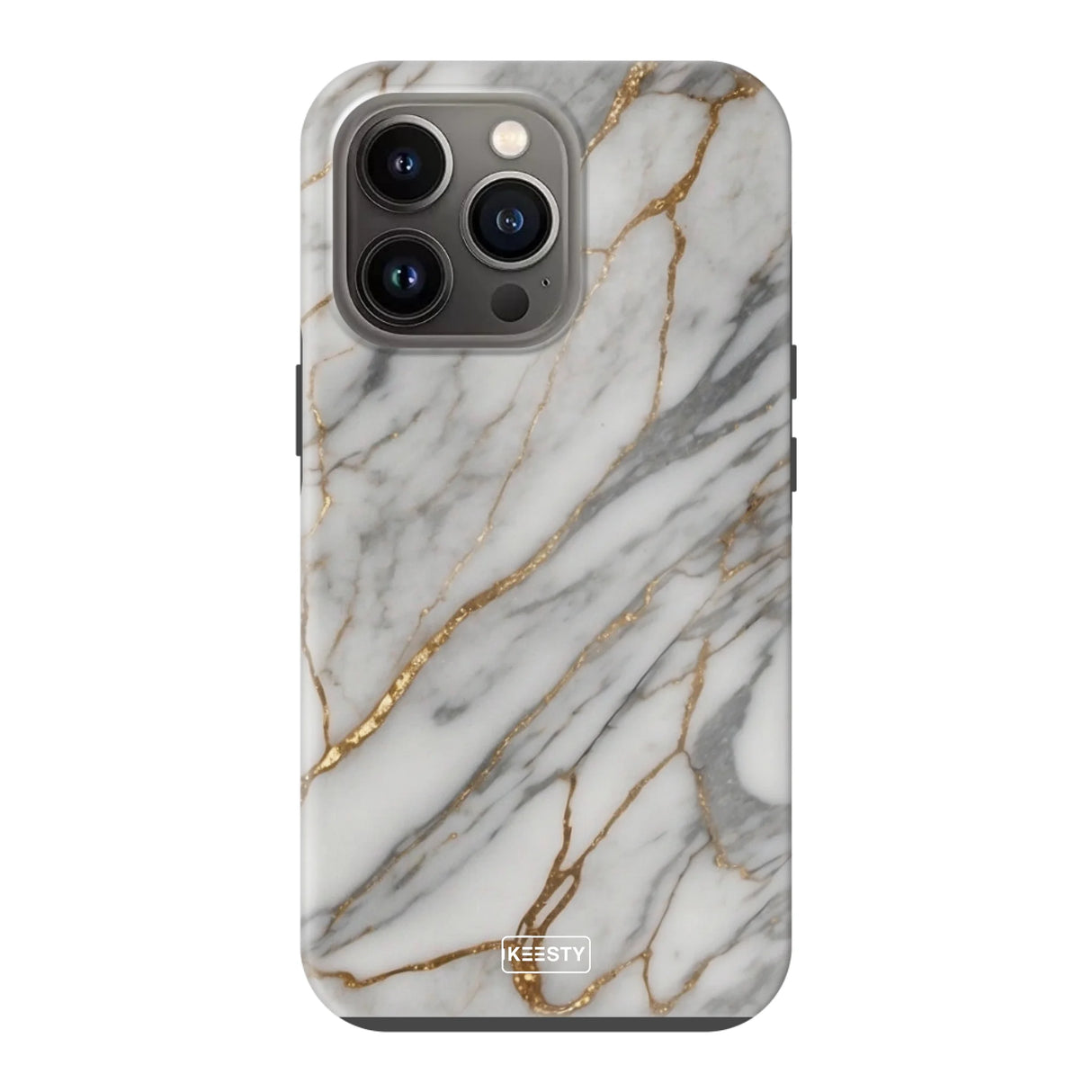  Telefoonhoesje ontwerpen met Tough Marble Black Samsung Galaxy S25