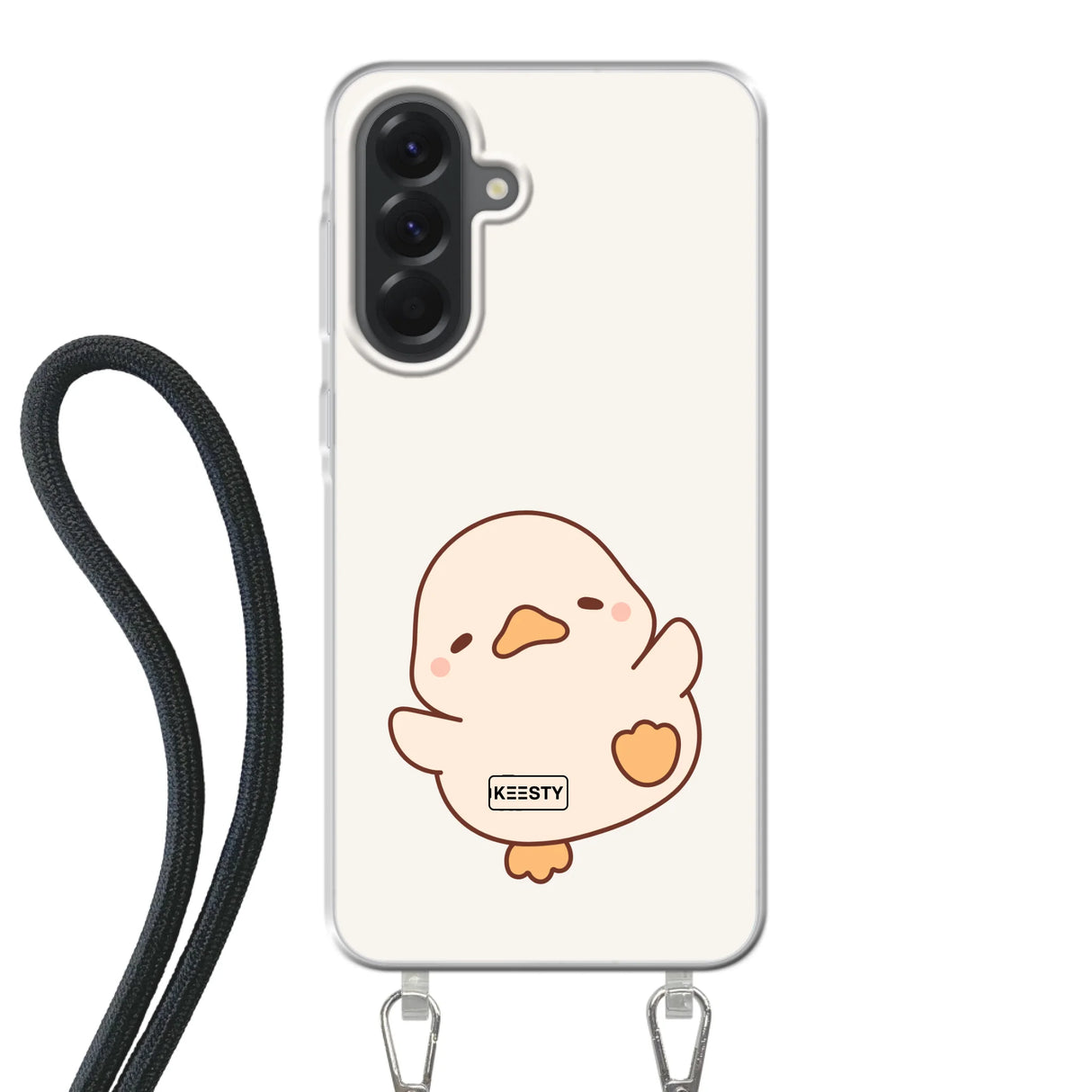 Telefoonhoesje Met Foto - Eend leuk - Hoesje met koord