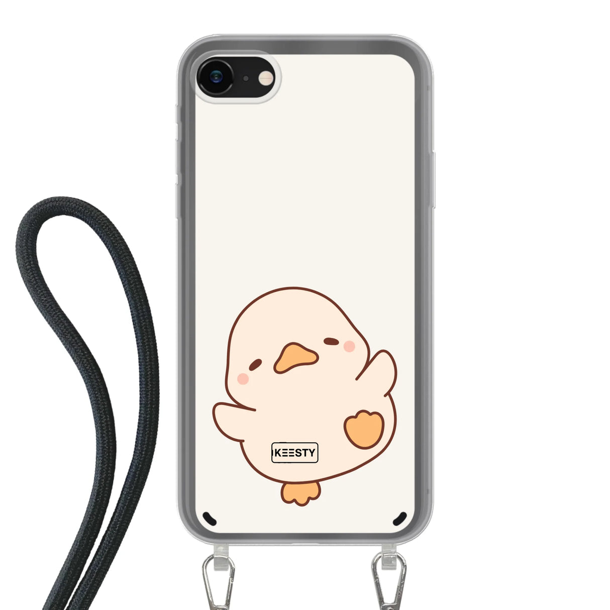 Telefoonhoesje Met Foto - Eend leuk - Hoesje met koord
