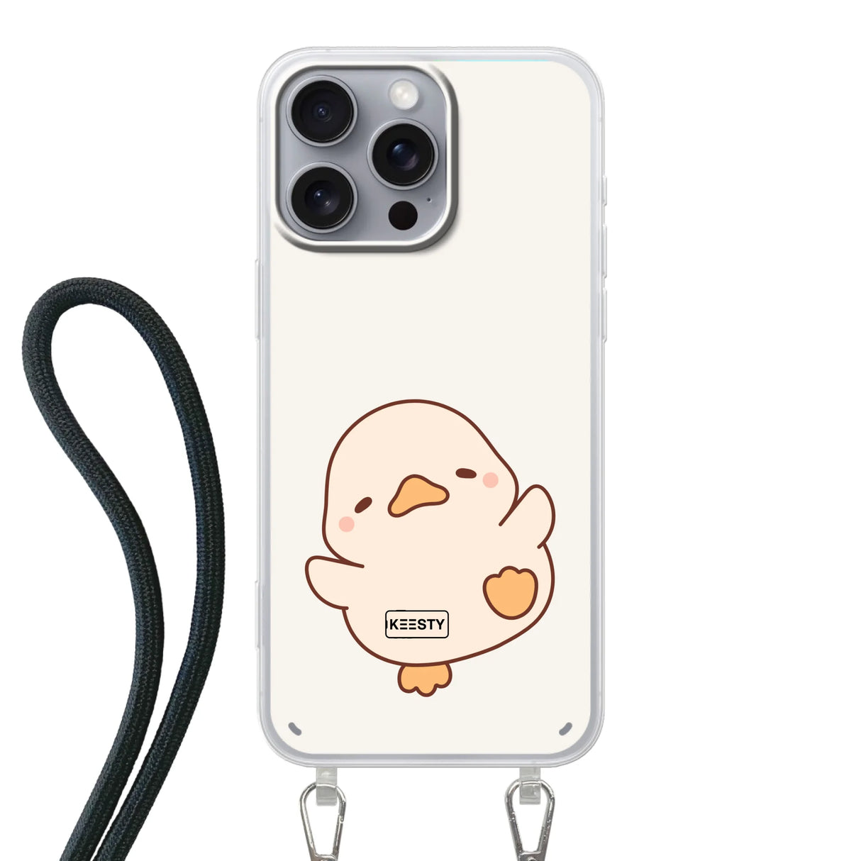 Telefoonhoesje Met Foto - Eend leuk - Hoesje met koord