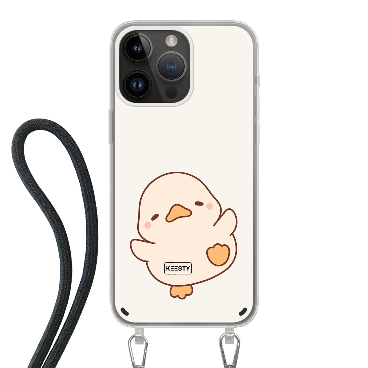 Telefoonhoesje Met Foto - Eend leuk - Hoesje met koord