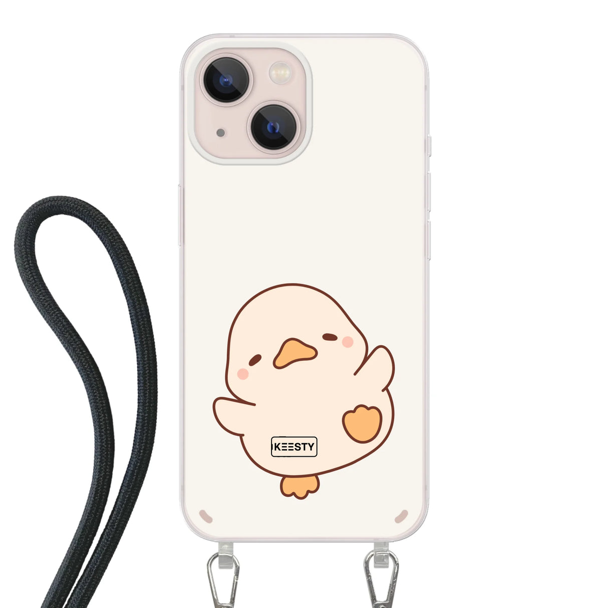 Telefoonhoesje Met Foto - Eend leuk - Hoesje met koord