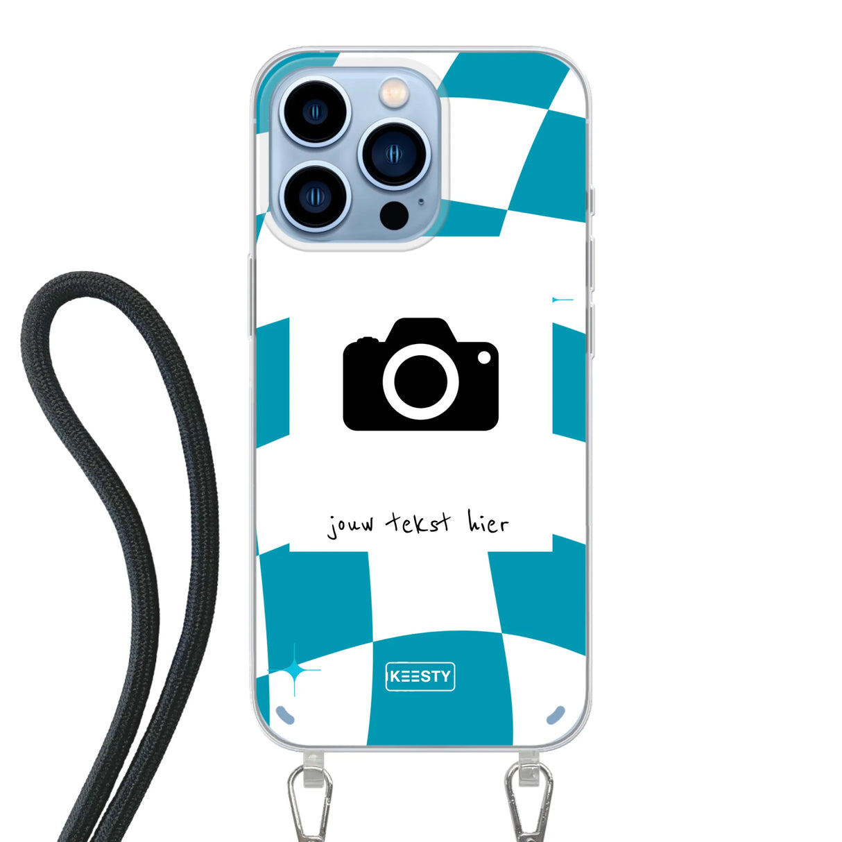 Apple iPhone 13 Pro Crossbody case (back printed, transparent)