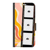 Samsung A36 wallet case front printed zwart