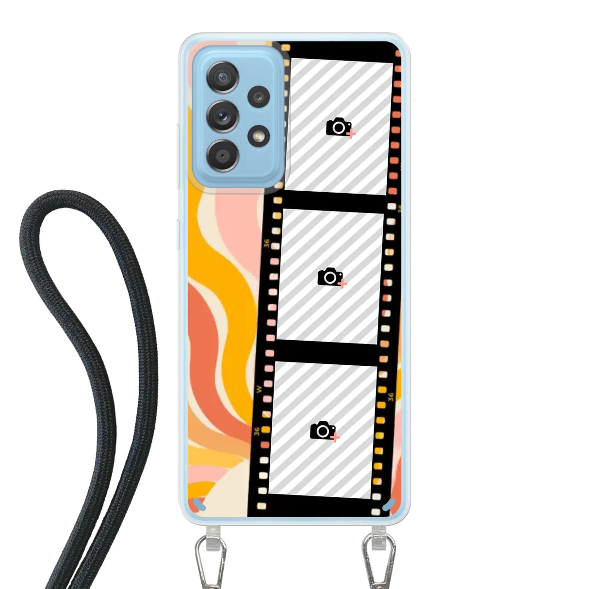 Samsung Galaxy A53 (5G) Crossbody case (back printed, transparent)