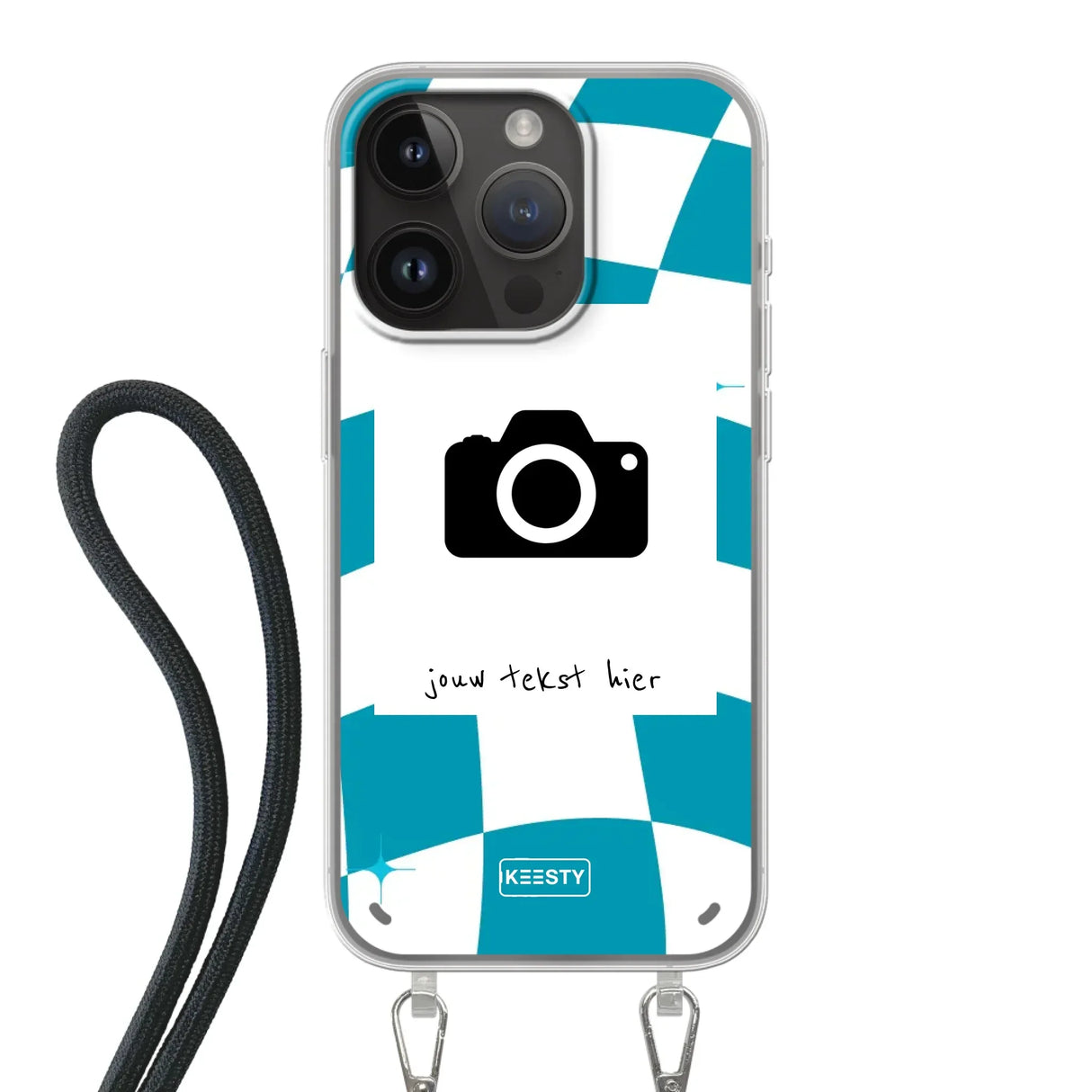 Apple iPhone 14 Pro Crossbody case (back printed, transparent)