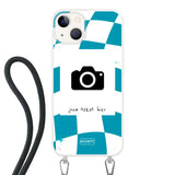 Apple iPhone 13 Crossbody case (back printed, transparent)