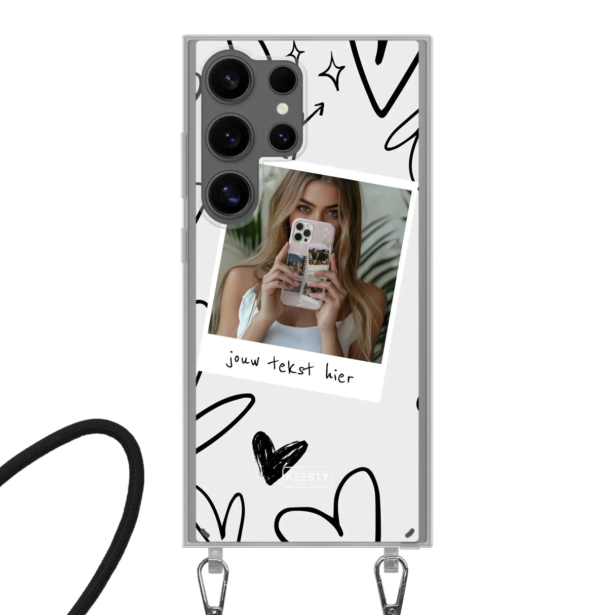 Samsung Galaxy S24 Ultra Crossbody case (back printed, transparent)