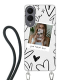 Samsung Galaxy S25 Edge Crossbody case (back printed, transparent)